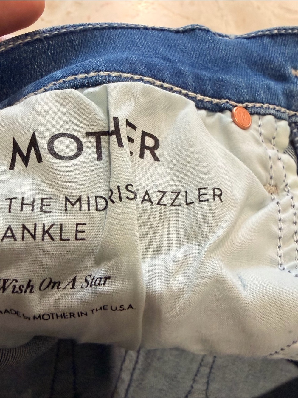 Mother Mid Rise Dazzler Ankle Wish On A Star Jeans Size 23 - Picture 9 of 11